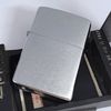Bật Lửa Zippo Cổ Đồng Khối Mạ Chrome Trắng Trơn Phay Xước Đời 6 Vạch Huyền Năm 1984 ZC489