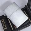 Bật Lửa Zippo Cổ Đồng Khối Mạ Chrome Trắng Trơn Phay Xước Đời 6 Vạch Huyền Năm 1984 ZC489