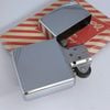 Bật Lửa Zippo Đồng Khối Mạ Chrome Vintage Chặt Góc Trắng Bóng Trơn 2 Mặt Hiếm Gặp Đời II La Mã Không Mộc Tháng Năm 1986 ZL810