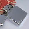 Bật Lửa Zippo Đồng Khối Mạ Chrome Vintage Chặt Góc Trắng Bóng Trơn 2 Mặt Hiếm Gặp Đời II La Mã Không Mộc Tháng Năm 1986 ZL810