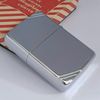 Bật Lửa Zippo Đồng Khối Mạ Chrome Vintage Chặt Góc Trắng Bóng Trơn 2 Mặt Hiếm Gặp Đời II La Mã Không Mộc Tháng Năm 1986 ZL810