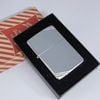Bật Lửa Zippo Đồng Khối Mạ Chrome Vintage Chặt Góc Trắng Bóng Trơn 2 Mặt Hiếm Gặp Đời II La Mã Không Mộc Tháng Năm 1986 ZL810
