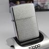 Bật Lửa Zippo Đồng Khối Mạ Chrome Trắng Trơn Phay Xước Đời V La Mã Năm 1989 ZL823