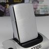 Bật Lửa Zippo Đồng Khối Mạ Chrome Trắng Trơn Phay Xước Đời XII La Mã Năm 1996 ZL757