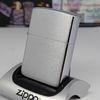 Bật Lửa Zippo Đồng Khối Mạ Chrome Trắng Trơn Phay Xước Đời XI La Mã Sản Xuất Năm 1995 ZL849