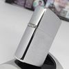 Bật Lửa Zippo Đồng Khối Mạ Chrome Trắng Trơn Phay Xước Đời VIII La Mã Năm 1992 ZL817
