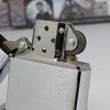 Bật Lửa Zippo Đồng Khối Mạ Chrome Trắng Trơn Phay Xước Đời XVI La Mã Năm 2000 ZL819