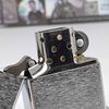 Bật Lửa Zippo Đồng Khối Mạ Chrome Trắng Trơn Phay Xước Đời XVI La Mã Năm 2000 ZL820