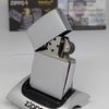 Bật Lửa Zippo Đồng Khối Mạ Chrome Trắng Trơn Phay Xước Đời XV La Mã Năm 1999 ZL821