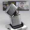 Bật Lửa Zippo Đồng Khối Mạ Chrome Trắng Trơn Phay Xước Đời XI La Mã Sản Xuất Năm 1995 ZL848
