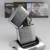 Bật Lửa Zippo Đồng Khối Mạ Chrome Trắng Trơn Phay Xước Đời XV La Mã Năm 1999 ZL821
