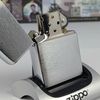 Bật Lửa Zippo Đồng Khối Mạ Chrome Trắng Trơn Phay Xước Đời XII La Mã Năm 1996 ZL757
