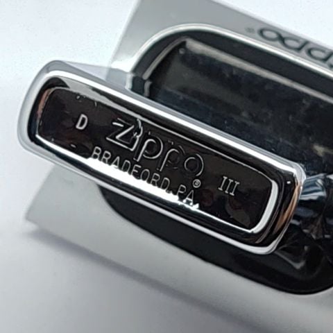 Bật Lửa Zippo Đồng Khối Mạ Chrome Trắng Bóng Đời III La Mã Năm 1987 ZL812