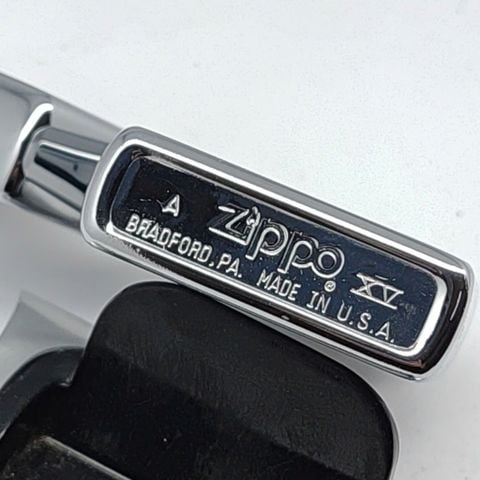 Bật Lửa Zippo Đồng Khối Mạ Chrome Trắng Trơn Phay Xước Đời XV La Mã Năm 1999 ZL821