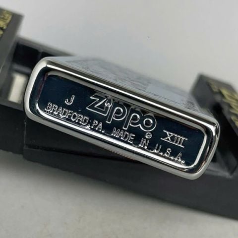Bật Lửa Zippo Đồng Khối Mạ Chrome Khắc Ăn Mòn Chủ Đề Venetian Hiếm Gặp, Sản Xuất Năm 1997 Đời XIII La Mã ZL824