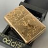 Bật Lửa Zippo Reg Western floral GP Hoa Văn Hai Mặt Mạ Vàng Hồng Đặc Biệt Hiếm Gặp Đời XV La Mã Sản Xuất Năm 1999 ZQH194