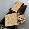 Bật Lửa Zippo Reg Western floral GP Hoa Văn Hai Mặt Mạ Vàng Hồng Đặc Biệt Hiếm Gặp Đời XV La Mã Sản Xuất Năm 1999 ZQH194