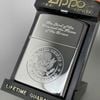 Bật Lửa Zippo Đồng Nguyên Khối Mạ Chrome Trắng Bóng Khắc Ăn Mòn Chủ Đề Quân Sự Đời XII La Mã Sản Xuất Năm 1996 ZL856