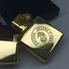 Bật Lửa Zippo Đồng Nguyên Khối Logo Quân Sự Ăn Mòn Đời IX La Mã Hiếm Gặp Năm 1993 ZL828