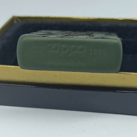 Bật Lửa Zippo Đồng Khối Sơn Phủ Camo Rằn Ri Chu Niên 1932 - 1989 Hiếm Gặp SX Năm 1989 ZL830