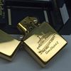 Bật Lửa Zippo Đồng Nguyên Khối Ăn Mòn Chủ Đề Tàu Queen Elizabeth 2 Đời X La Mã Sản Xuất Năm 1994 ZL835