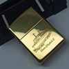Bật Lửa Zippo Đồng Nguyên Khối Ăn Mòn Chủ Đề Tàu Queen Elizabeth 2 Đời X La Mã Sản Xuất Năm 1994 ZL835