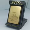 Bật Lửa Zippo Đồng Nguyên Khối Ăn Mòn Chủ Đề Tàu Queen Elizabeth 2 Đời X La Mã Sản Xuất Năm 1994 ZL835