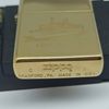 Bật Lửa Zippo Đồng Nguyên Khối Ăn Mòn Chủ Đề Tàu Queen Elizabeth 2 Đời X La Mã Sản Xuất Năm 1994 ZL835