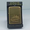 Bật Lửa Zippo Đồng Nguyên Khối Ăn Mòn Chủ Đề Tàu Queen Elizabeth 2 Đời X La Mã Sản Xuất Năm 1994 ZL835