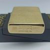 Bật Lửa Zippo Đồng Nguyên Khối Trơn Phay Xước Chu Niên 1932 - 1990 Sản Xuất Năm 1990 ZL837
