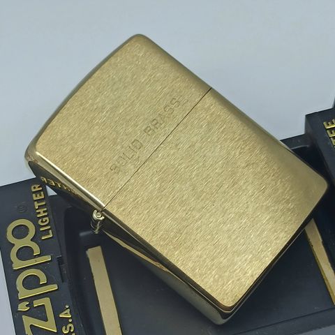 Bật Lửa Zippo Đồng Nguyên Khối Trơn Phay Xước Chu Niên 1932 - 1990 Sản Xuất Năm 1990 ZL837