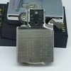 Bật Lửa Zippo Cổ Đồng Khối Mạ Chrome Trắng Chủ Đề Tầu Chiến Quân Sự Ăn Mòn Phủ Sơn Đời 7 Vạch Huyền Năm 1983 ZC490