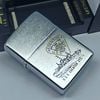 Bật Lửa Zippo Cổ Đồng Khối Mạ Chrome Trắng Chủ Đề Tầu Chiến Quân Sự Ăn Mòn Phủ Sơn Đời 7 Vạch Huyền Năm 1983 ZC490