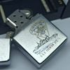 Bật Lửa Zippo Cổ Đồng Khối Mạ Chrome Trắng Chủ Đề Tầu Chiến Quân Sự Ăn Mòn Phủ Sơn Đời 7 Vạch Huyền Năm 1983 ZC490