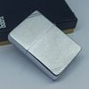 Bật Lửa Zippo Đồng Khối Mạ Chrome Vintage Chặt Góc Trắng Phay Xước Trơn 2 Mặt Hiếm Gặp Đời II La Mã Không Mộc Tháng Năm 1986 ZQH193