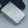 Bật Lửa Zippo Đồng Khối Mạ Chrome Vintage Chặt Góc Trắng Phay Xước Trơn 2 Mặt Hiếm Gặp Đời II La Mã Không Mộc Tháng Năm 1986 ZQH193