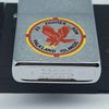 Bật Lửa Zippo Đồng Khối Mạ Chrome Phay Xước Chủ Đề Quân Sự Ăn Mòn Phủ Sơn Đời IV La Mã Sản Xuất Năm 1988 ZL841
