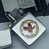 Bật Lửa Zippo Đồng Khối Mạ Chrome Phay Xước Chủ Đề Quân Sự Ăn Mòn Phủ Sơn Đời IV La Mã Sản Xuất Năm 1988 ZL841