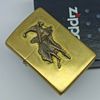 Bật Lửa Zippo Đồng Khối emblem Marlboro Rodeo Đời VIII La Mã Sản Xuất Năm 1992 ZL850