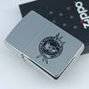 Bật Lửa Zippo Đồng Khối Mạ Chrome Trắng Trơn Bóng Chủ Đề Khắc Ăn Mòn Phủ Sơn Đời VIII La Mã Sản Xuất Năm 1992 ZL851