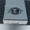 Bật Lửa Zippo Đồng Khối Mạ Chrome Trắng Trơn Bóng Chủ Đề Khắc Ăn Mòn Phủ Sơn Đời VIII La Mã Sản Xuất Năm 1992 ZL851