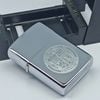 Bật Lửa Zippo Đồng Khối Mạ Chrome Trắng Trơn Bóng Chủ Đề Khắc Ăn Mòn Đời III La Mã Sản Xuất Năm 1987 ZL853