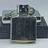Bật Lửa Zippo Đồng Khối Mạ Chrome Trắng Trơn Bóng Chủ Đề Khắc Ăn Mòn Đời III La Mã Sản Xuất Năm 1987 ZL853
