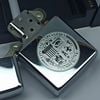 Bật Lửa Zippo Đồng Khối Mạ Chrome Trắng Trơn Bóng Chủ Đề Khắc Ăn Mòn Đời III La Mã Sản Xuất Năm 1987 ZL853