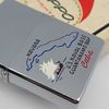 Bật Lửa Zippo Cổ Đồng Khối Mạ Chrome Trắng Chủ Đề Quân Sự Ăn Mòn Phủ Sơn Đời 4 Vạch Sắc Năm 1978 ZC493