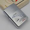 Bật Lửa Zippo Cổ Đồng Khối Mạ Chrome Trắng Chủ Đề Quân Sự Ăn Mòn Phủ Sơn Đời 4 Vạch Sắc Năm 1978 ZC493