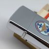 Bật Lửa Zippo Cổ Đồng Khối Mạ Chrome Trắng Chủ Đề Quân Sự Ăn Mòn Phủ Sơn Đời 4 Vạch Sắc Năm 1978 ZC494