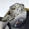 Bật Lửa Zippo Cổ Đồng Khối Mạ Chrome Trắng Chủ Đề Quân Sự Ăn Mòn Phủ Sơn Đời 4 Vạch Sắc Năm 1978 ZC494