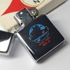 Bật Lửa Zippo Cổ Đồng Khối Mạ Chrome Trắng Chủ Đề Tầu Chiến Quân Sự Ăn Mòn Phủ Sơn Đời 5 Vạch Sắc Năm 1977 ZC495