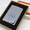 Bật Lửa Zippo Cổ Đồng Khối Mạ Chrome Trắng Chủ Đề Tầu Chiến Quân Sự Ăn Mòn Phủ Sơn Đời 5 Vạch Sắc Năm 1977 ZC495